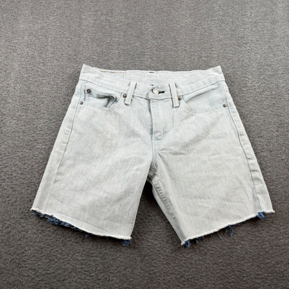 Levi's 511 Denim Shorts Women's 29 Light Wash Blue Cut Off‎ Frayed Hem